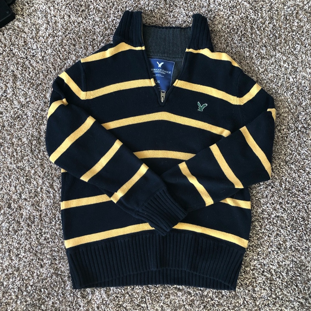 Boys Large American Eagle Quarter Zip-Up